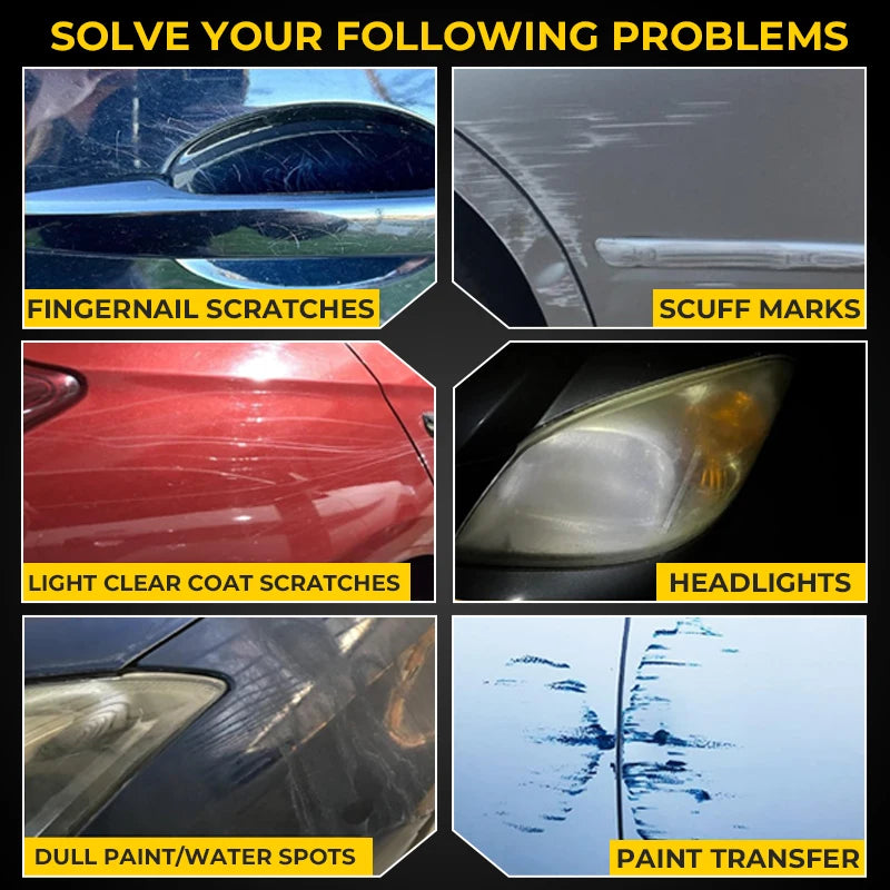 Car Scratch Remover Kit for Vehicles Car Polishing Waxfor Paint Repair Kit Paint Care Tools with Wipe Sponge Towel