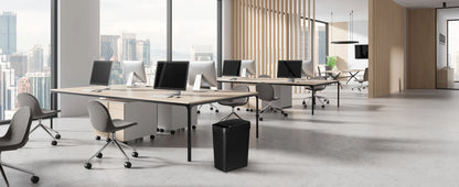 2 Pack 12L Bathroom Automatic Trash Can Touchless Motion Sensor Slim Garbage Can  Lid for Bedroom Living room Office Black