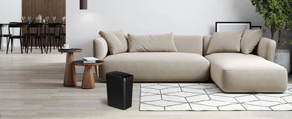 2 Pack 12L Bathroom Automatic Trash Can Touchless Motion Sensor Slim Garbage Can  Lid for Bedroom Living room Office Black